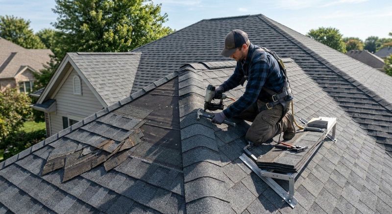 Hip Roof Shingle Replacement