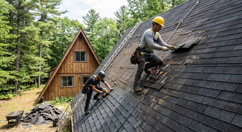 A Frame Roof Repair in Lake County, OH