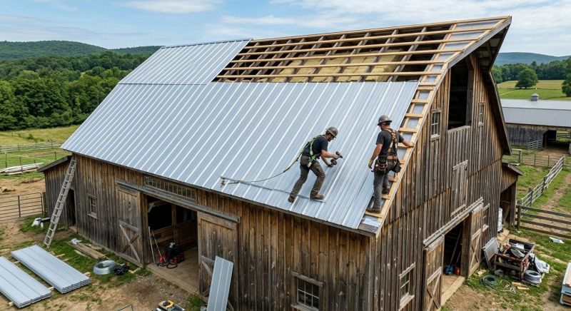 Barn Roof Installation in Lake County, OH