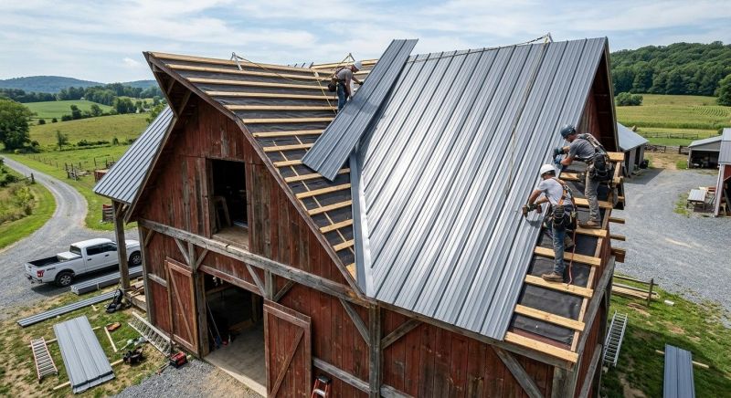 Barn Roof Installation in Lake County, OH