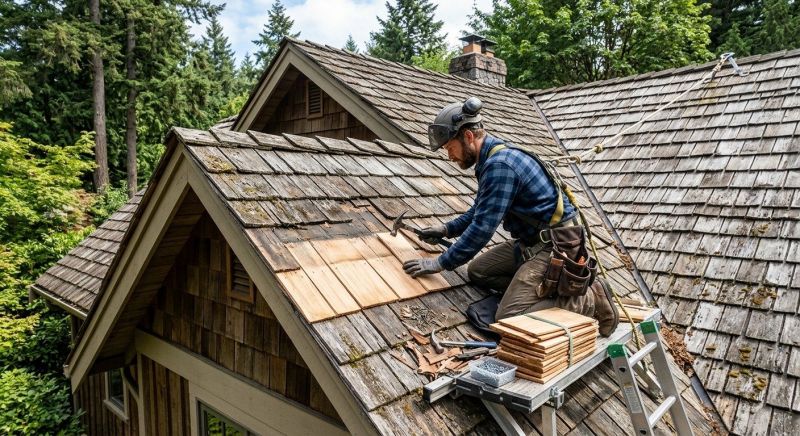 Cedar Shake Roof Repair in Eastlake, OH