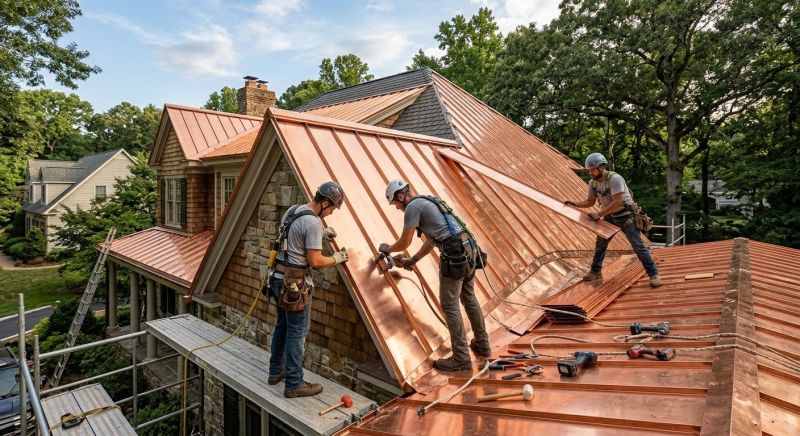 Copper Roof Installation in Lake County, OH