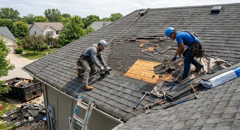 Damaged Roof Repair in Bedford, OH