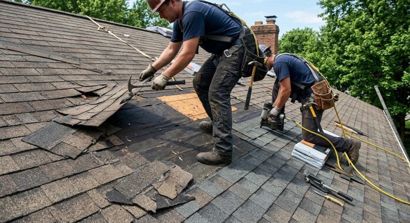 Damaged Roof Repair in Chesterland, OH