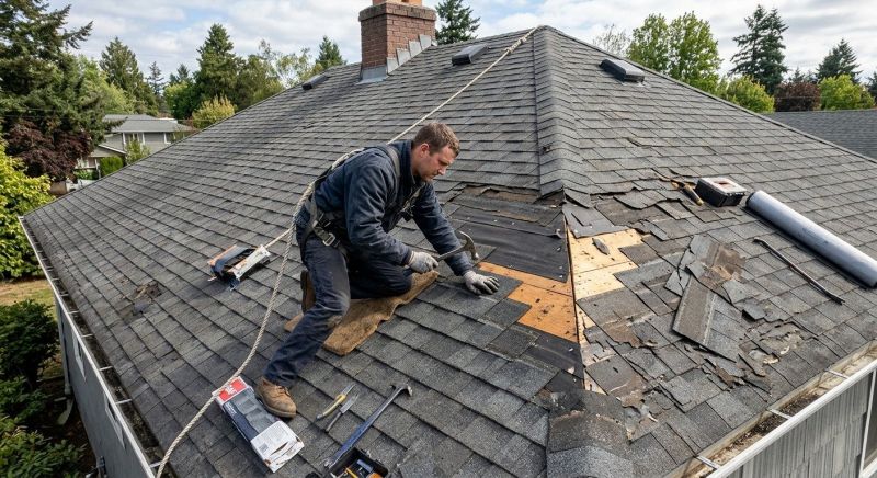 Damaged Roof Repair in Wickliffe, OH