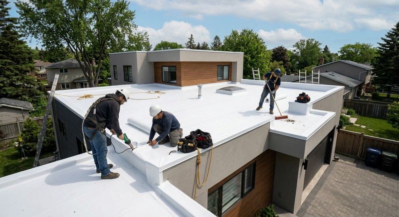 Flat Roof Installation in Lake County, OH