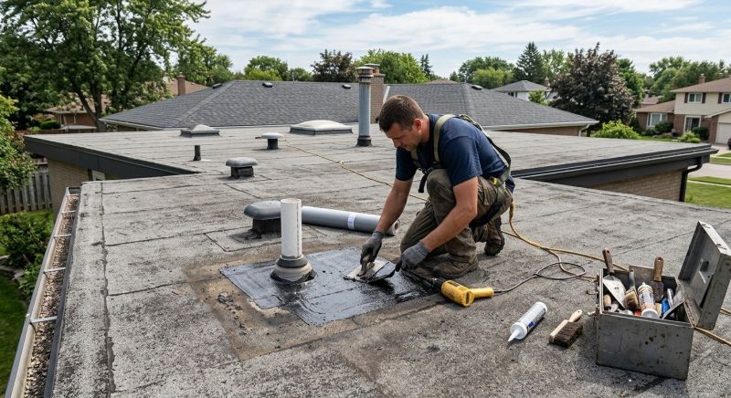 Flat Roof Repair in Newbury, OH
