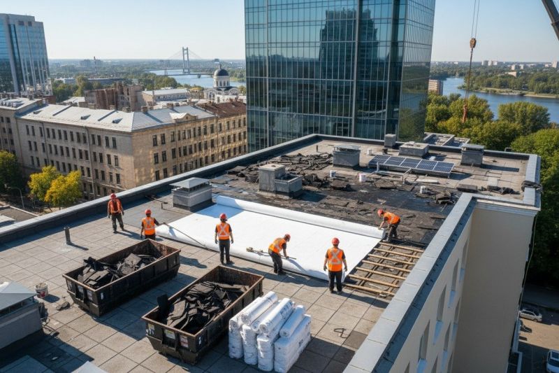 Flat Roof Replacement in Lake County, OH