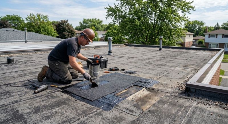 Rubber Roof Repair in Newbury, OH