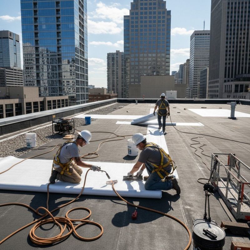 Single Ply Roof Repair in Chesterland, OH