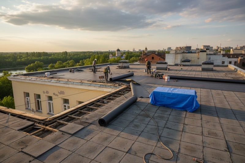 Single Ply Roof Replacement in Euclid, OH