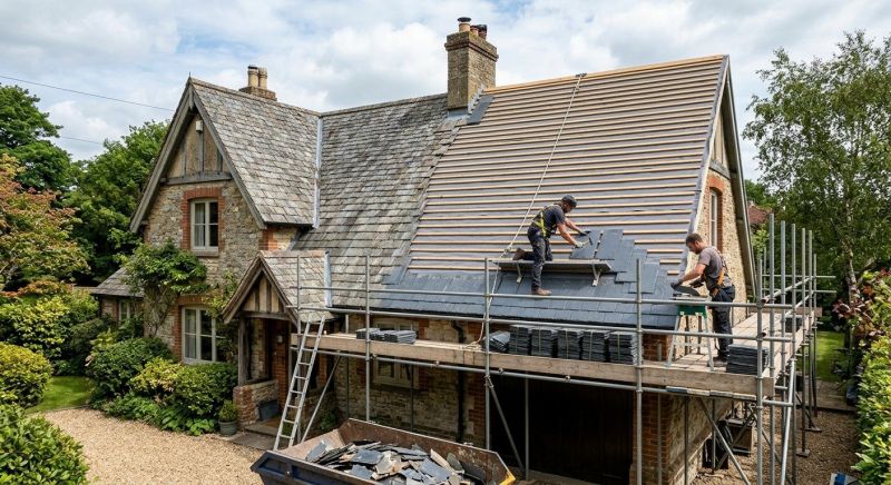 Slate Roof Replacement in Chardon, OH