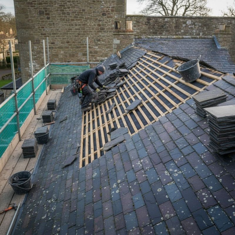 Slate Roof Replacement in Perry, OH