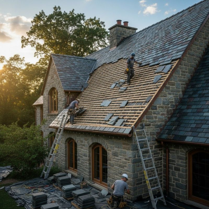 Slate Roof Replacement in Wickliffe, OH