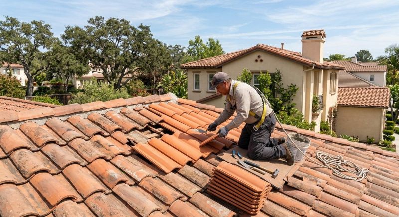 Spanish Tile Roof Repair in Lake County, OH