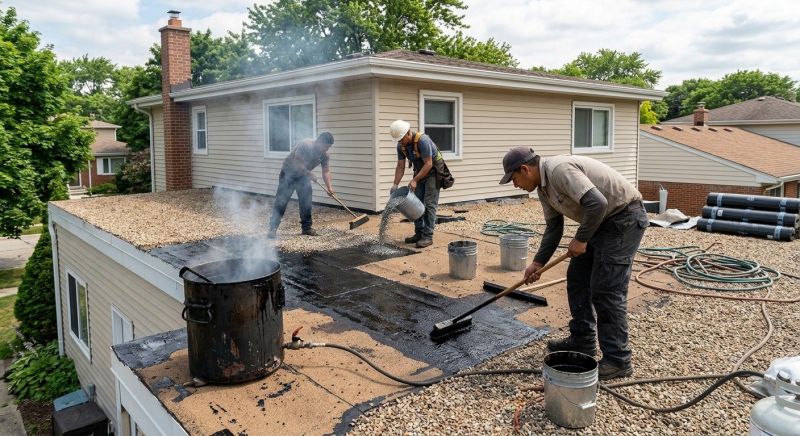 Tar And Gravel Roof Repair in Bedford, OH