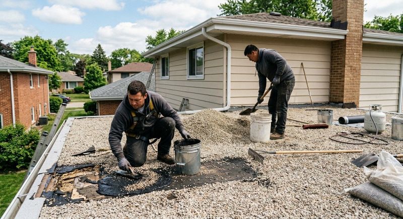 Tar And Gravel Roof Repair in Geauga County, OH
