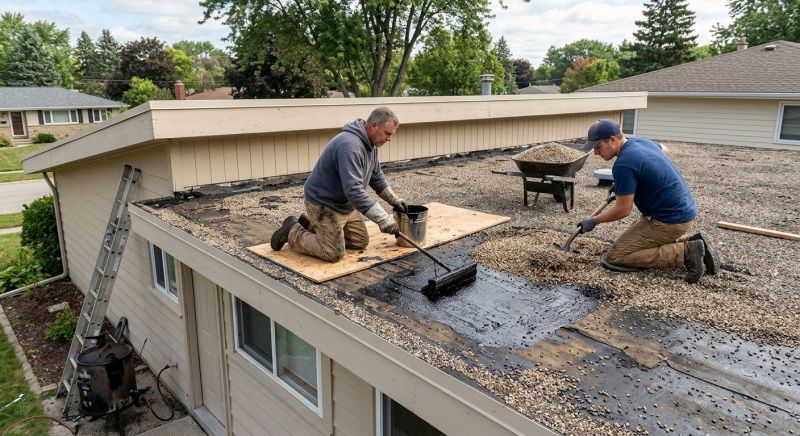 Tar And Gravel Roof Repair in Lake County, OH
