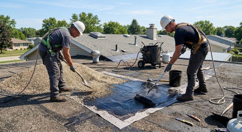 Tar And Gravel Roof Repair in Montville, OH