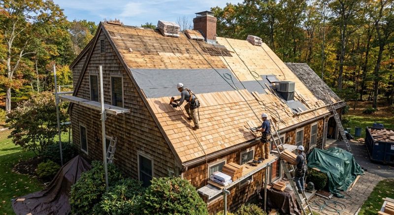 Wood Shingle Roof Replacement in Lake County, OH